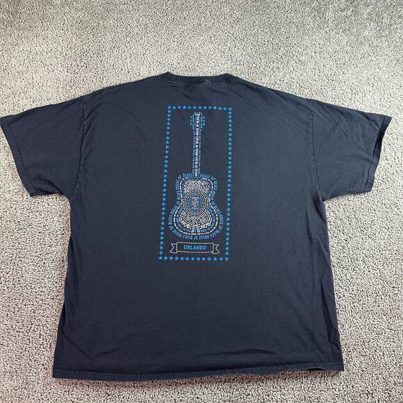 VINTAGE House Of Blues Shirt Mens XXL 2XL Black Blue Orlando Short Sleeve 90s - Picture 1 of 10